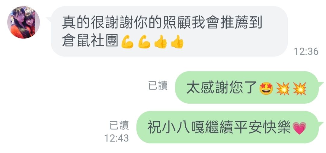 大仔家倉鼠寄宿飼主好評 04